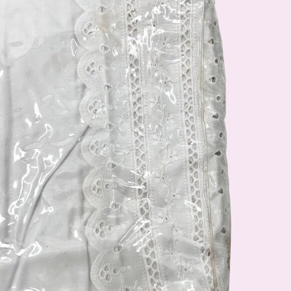 NIP WAMSUTTA KING LUXURY SUPERCALE COORDINATES WHITE EYELET ELEGANT RUFFLED BEDS - Picture 3 of 5